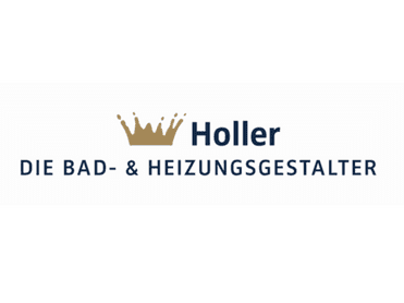 Logo von Holler, die Bad- & Heizungsgestalter, mit stilisierter Krone über dem Schriftzug.